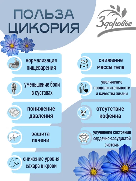 ВОКРУГ СВЕТА КК Цикорий Здоровье с экстрактом черники 170г, 170 г, фото 3