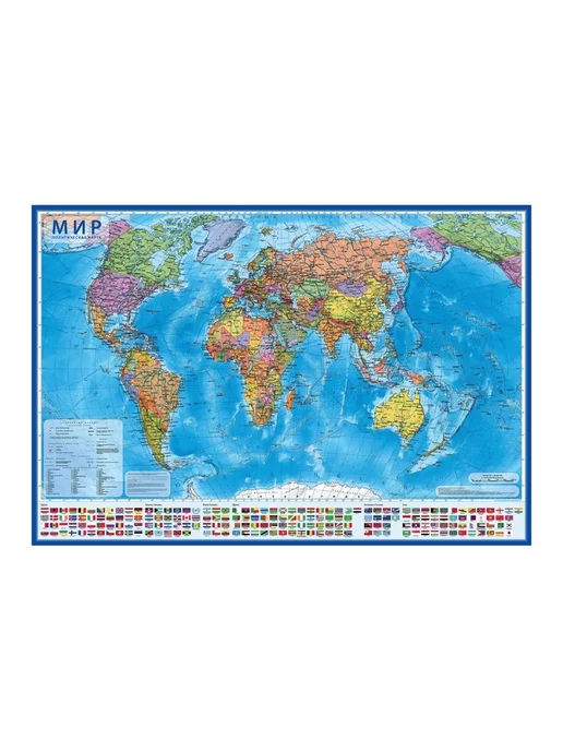 Нимай Нитай Политическая карта мира ламинированная 101х70 см, 101x70 см, фото 2
