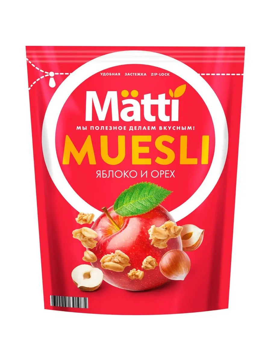 Мюсли Matti орех-яблоко, 250г