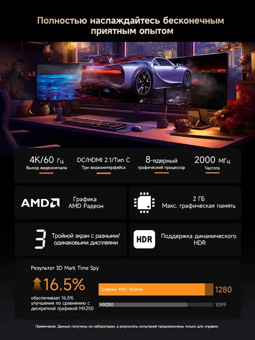 BMAX Мини ПК B5A R7 5825U 16 ГБ ОЗУ и 512 ГБ SSD Windows 11, 16 ГБ, 512 ГБ, фото 5