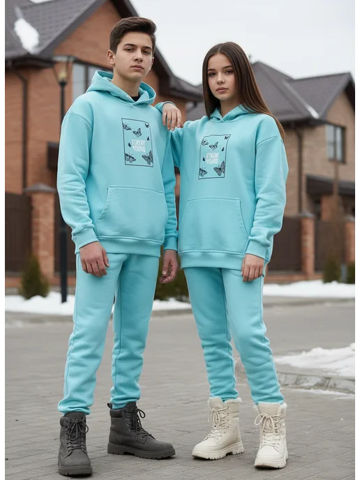 Qualikids Костюм спортивный для подростков, голубой, фото 3