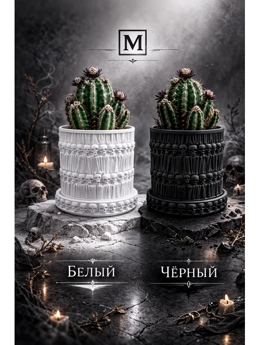 Горшок для комнатных кактусов и суккулентов, черный, фото 5