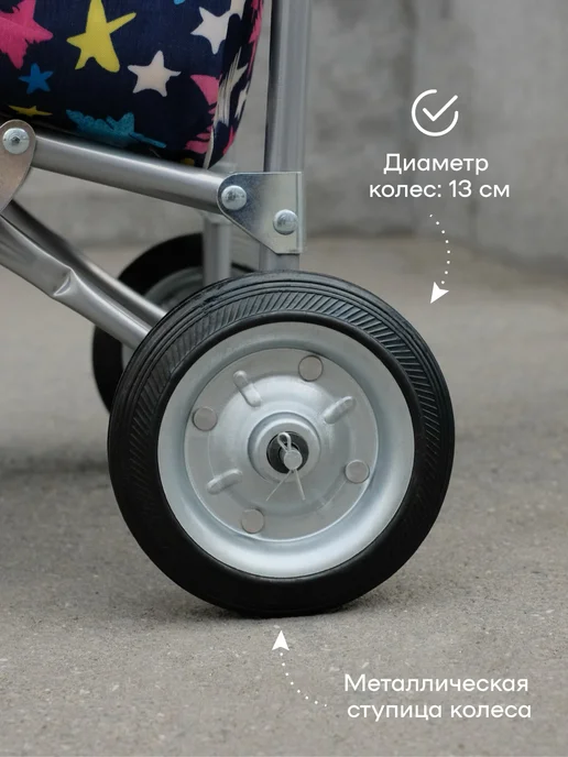 Сумка-тележка городская на колесах хозяйственная LC8, черный, фото 2