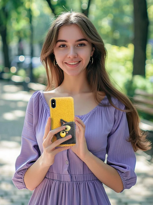 Bestluck Чехол на Apple iPhone Xs, X с котиками, черный, фото 7