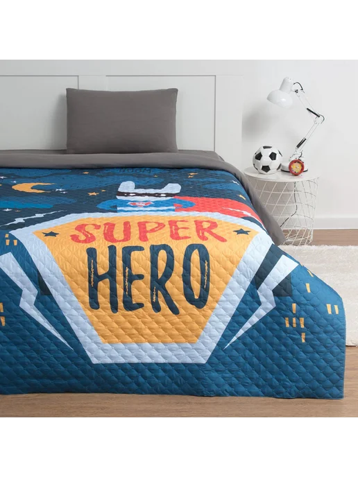 Этель Детское покрывало "Super hero", 145х210 см, микрофибра, 145x210 см, фото 2