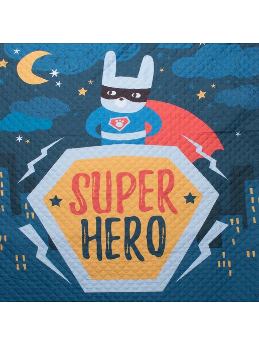 Этель Детское покрывало "Super hero", 145х210 см, микрофибра, 145x210 см, фото 3