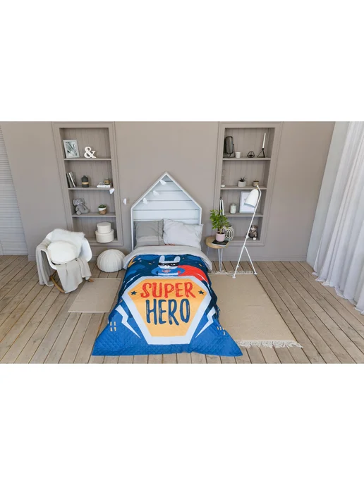 Этель Детское покрывало "Super hero", 145х210 см, микрофибра, 145x210 см, фото 7