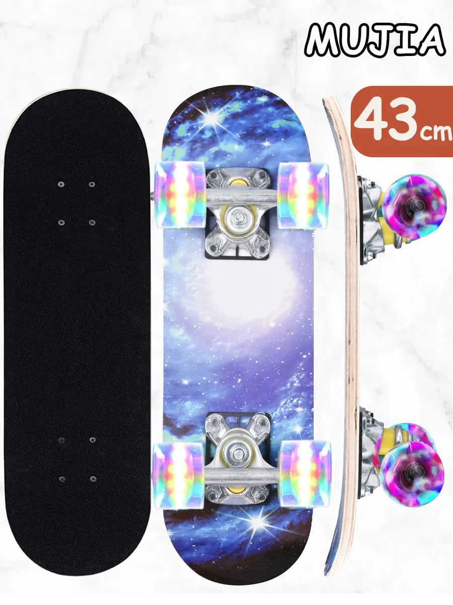 Скейтборд детский деревянный 43*13cm