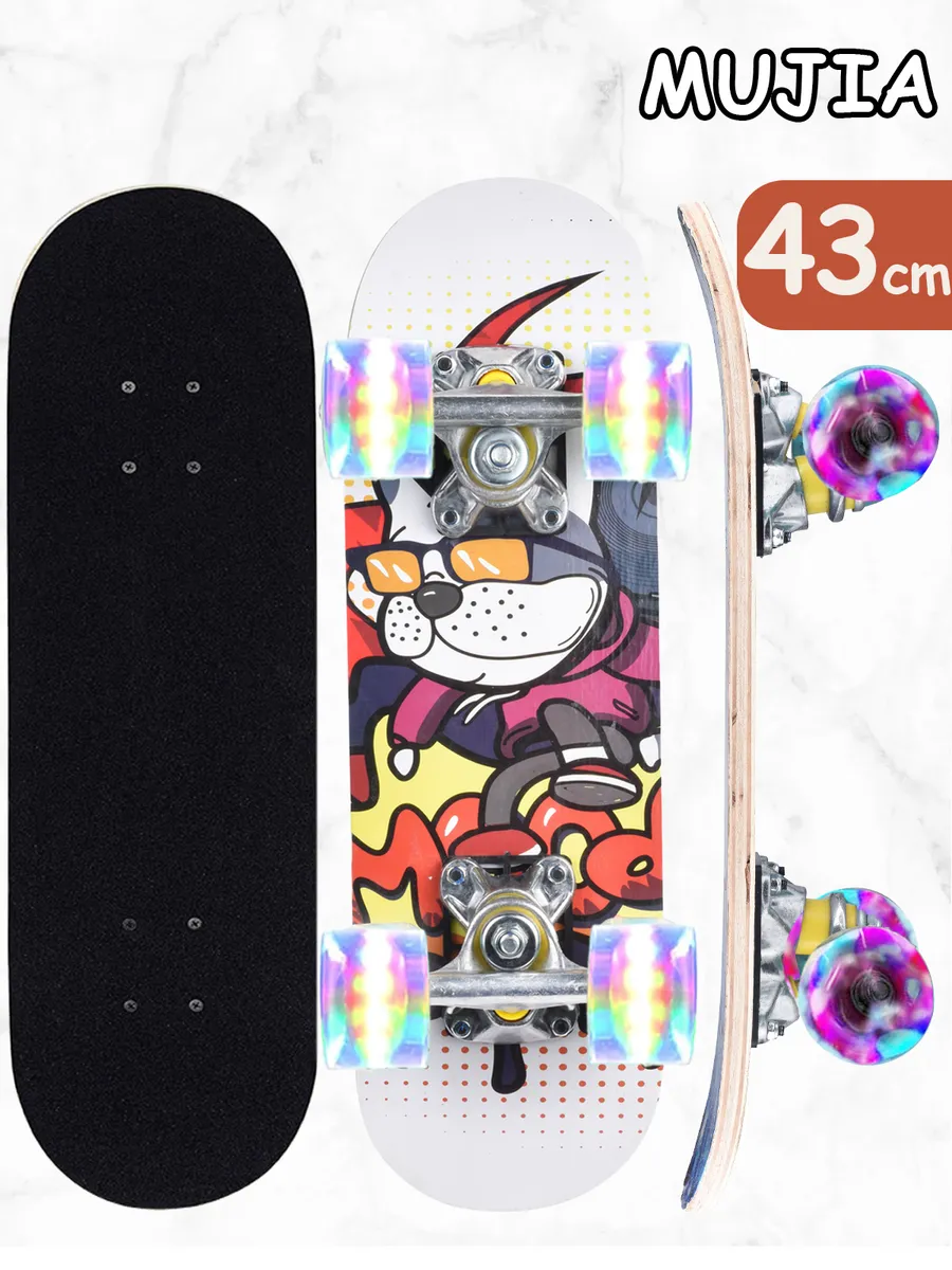 Скейтборд детский деревянный 43*13cm