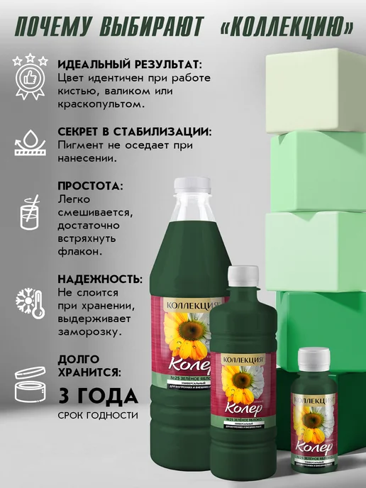 Коллекция Декор Универсальная колеровочная паста Зеленое Яблоко 100мл, 100 мл, фото 2