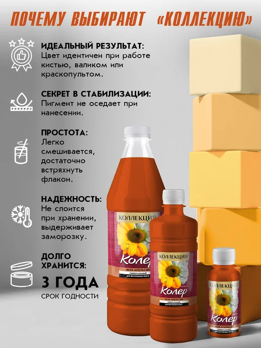 Коллекция Декор Универсальная колеровочная паста Апельсин 100мл, 100 мл, фото 2