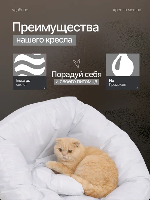 Amiran21 Бескаркасное кресло-трансформер, белый, фото 3