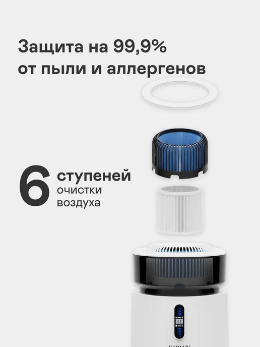 Garlyn Климатический очиститель воздуха AirClean V52, белый, фото 2