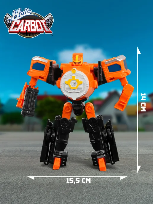 HELLO CARBOT Карбот робот машинка трансформер бетономешалка Энгри Пафф S7, черный, фото 3
